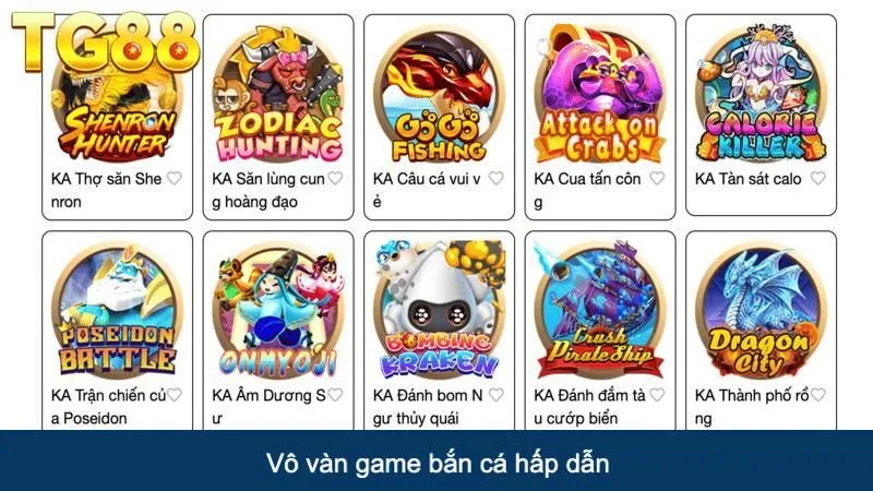 KA với vô vàn tựa game bắn cá hấp dẫn